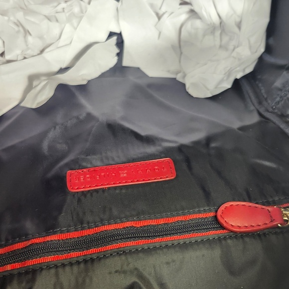 Tommy Hilfiger Monogram Backpack | White/Tan | NWT | Front Zip Pocket